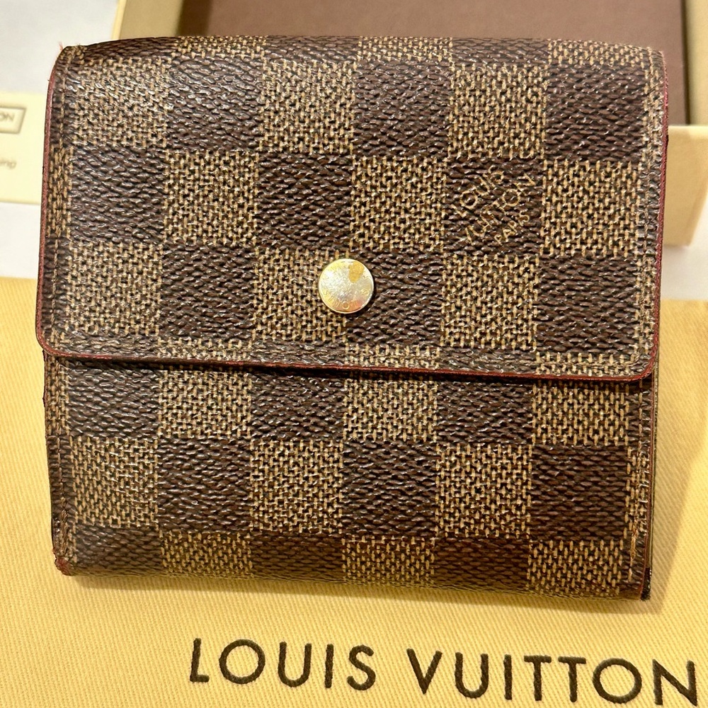 Genuine Louis Vuitton Damier Ebene Portefeuille Elise wallet pre-loved